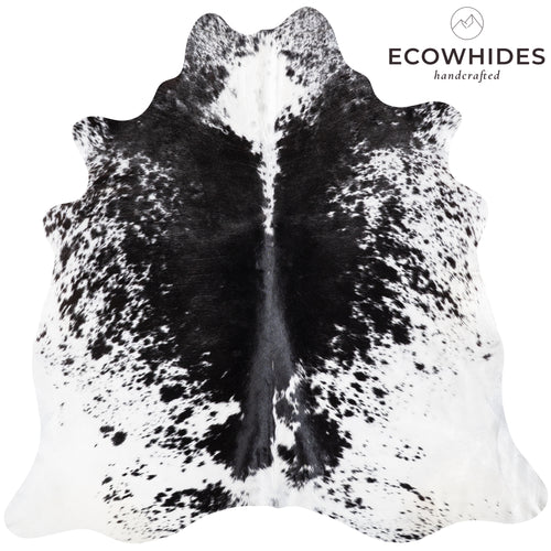 Brazilian Black Salt and Pepper Cowhide Rug Size 6'6" L x 6'6" W 5848