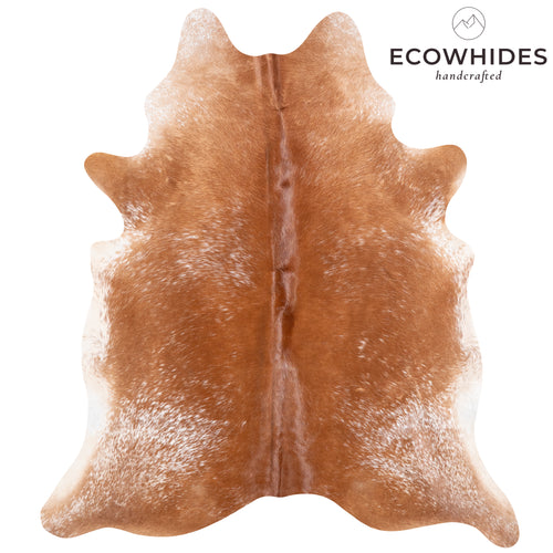 Brazilian Brown Salt and Pepper Cowhide Rug Size 7'2" L x 6'3" W 5854