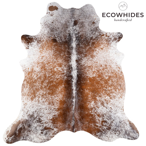 Brazilian Brown Salt and Pepper Cowhide Rug Size 6'7" L x 6'2" W 5865