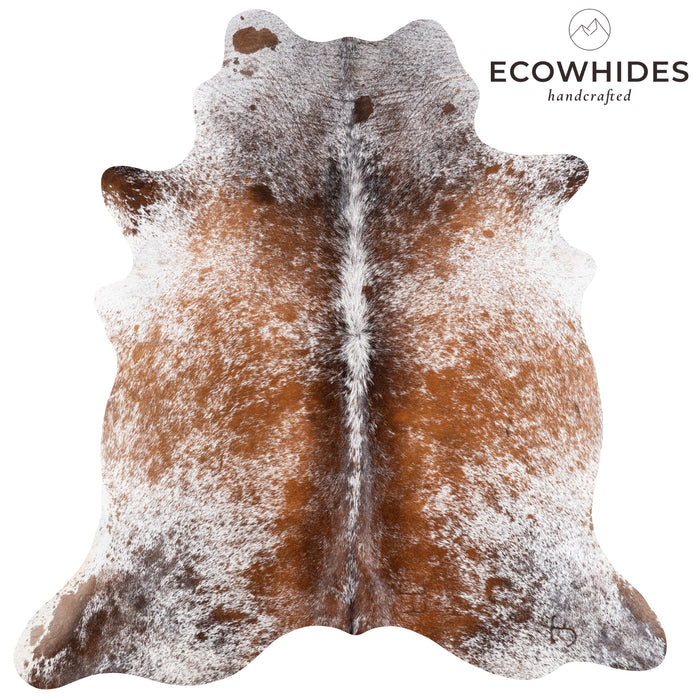 Brazilian Brown Salt and Pepper Cowhide Rug Size 6'7" L x 6'2" W 5865