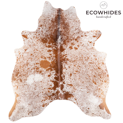 Brazilian Brown Salt and Pepper Cowhide Rug Size 6'10" L x 5'10" W 5873