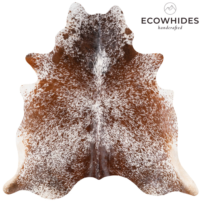 Brazilian Brown Salt and Pepper Cowhide Rug Size 6'11" L x 6'10" W 5876