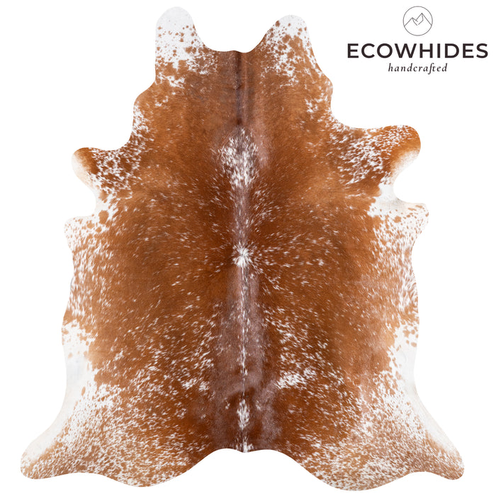 Brazilian Brown Salt and Pepper Cowhide Rug Size 7'1" L x 6'4" W 5881