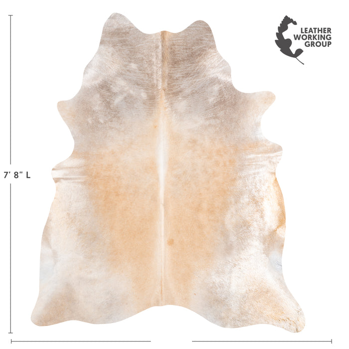 Brazilian Grey Palomino Cowhide Rug Size 7'8" L x 6'6" W 5889