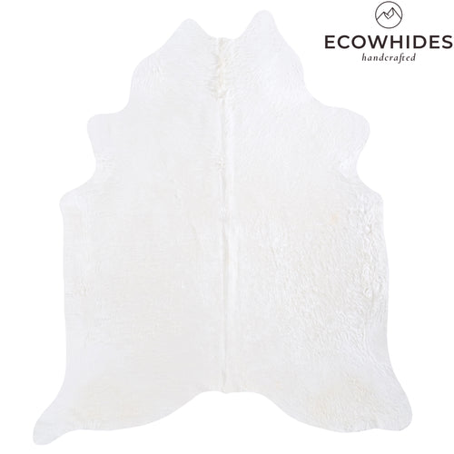 Brazilian White Cowhide Rug Size 7'4" L x 6'5" W 6020