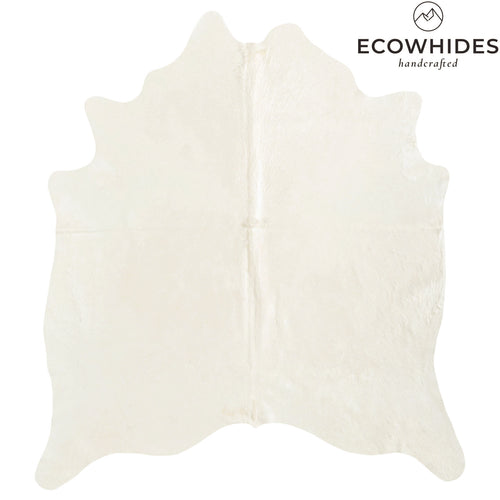 Brazilian Off White Cowhide Rug Size 6'9" L x 6'1" W 6022
