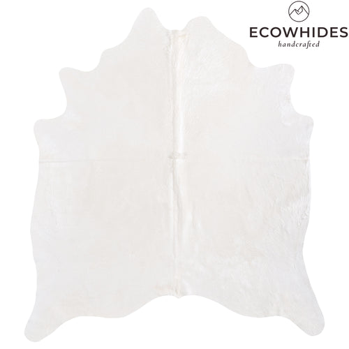 Brazilian White Cowhide Rug Size 6'9" L x 6'1" W 6022