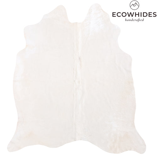 Brazilian White Cowhide Rug Size 6'9" L x 6'2" W 6023