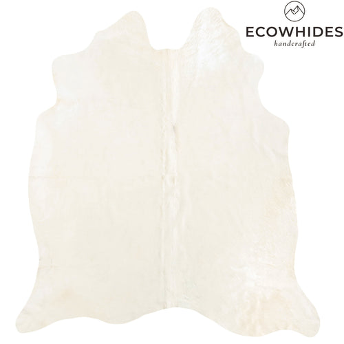 Brazilian Off White Cowhide Rug Size 6'9" L x 6'2" W 6023