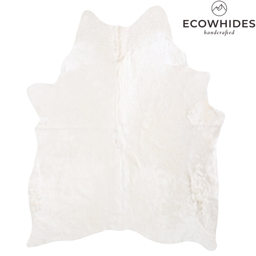 Brazilian White Cowhide Rug Size 6'11" L x 5'4" W 6025