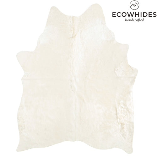 Brazilian Off White Cowhide Rug Size 6'11" L x 5'4" W 6025