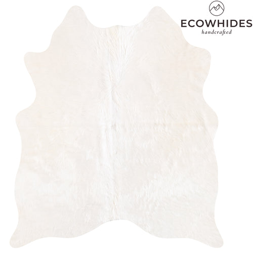 Brazilian White Cowhide Rug Size 5'9" L x 5'1" W 6027