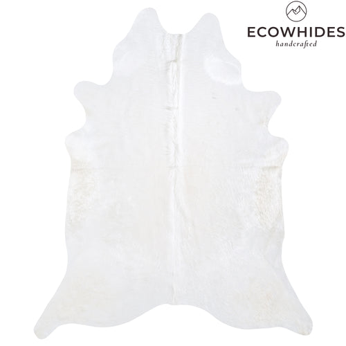 Brazilian White Cowhide Rug Size 7'6" L x 6'5" W 6028