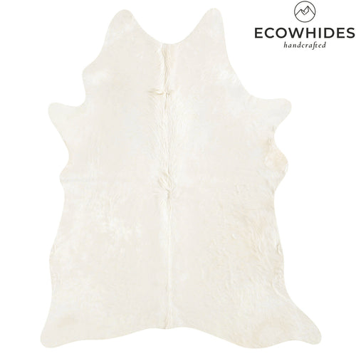 Brazilian Off White Cowhide Rug Size 6'7" L x 5'5" W 6029