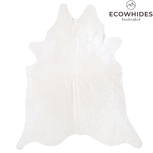 Brazilian White Cowhide Rug Size 8'6" L x 7'4" W 6034