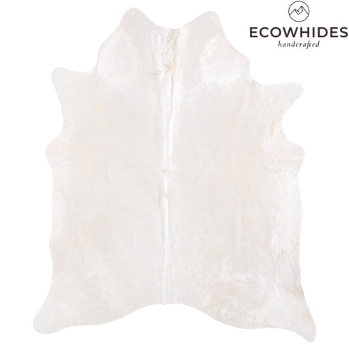Brazilian White Cowhide Rug Size 6'1" L x 5'4" W 6035