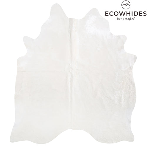Brazilian White Cowhide Rug Size 7'5" L x 6'5" W 6036