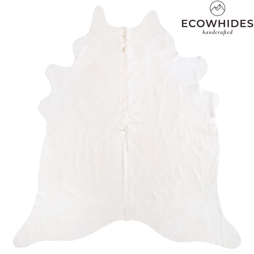 Brazilian White Cowhide Rug Size 7'10" L x 7'5" W 6042