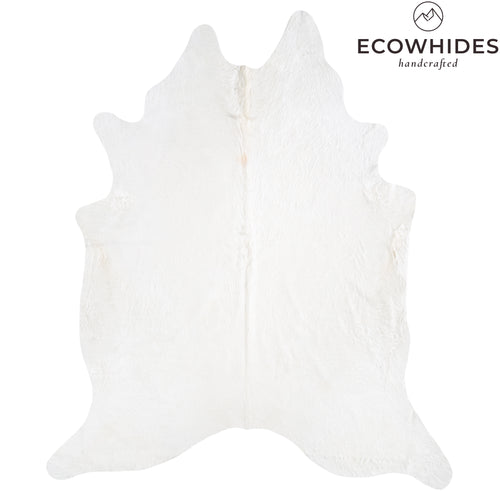 Brazilian White Cowhide Rug Size 8'6" L x 7'2" W 6046
