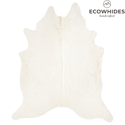 Brazilian Off White Cowhide Rug Size 8'6" L x 7'2" W 6046