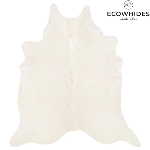 Brazilian Off White Cowhide Rug Size 7'10" L x 7'1" W 6047