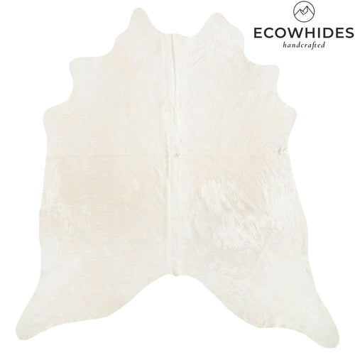 Brazilian Off White Cowhide Rug Size 7'6" L x 7'3" W 6050