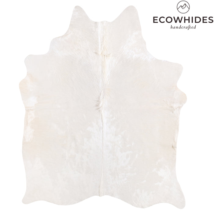 Brazilian White Cowhide Rug Size 6'11" L x 5'7" W 6052