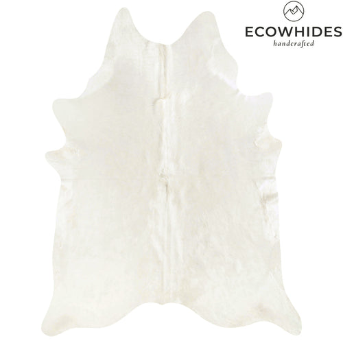 Brazilian Off White Cowhide Rug Size 7'6" L x 5'11" W 6053