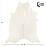 Brazilian Off White Cowhide Rug Size 8'0" L x 6'5" W 6054