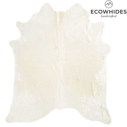 Brazilian Off White Cowhide Rug Size 7'2" L x 6'1" W 6055
