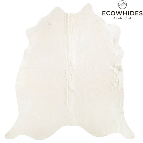 Brazilian Off White Cowhide Rug Size 7'10" L x 7'5" W 6061
