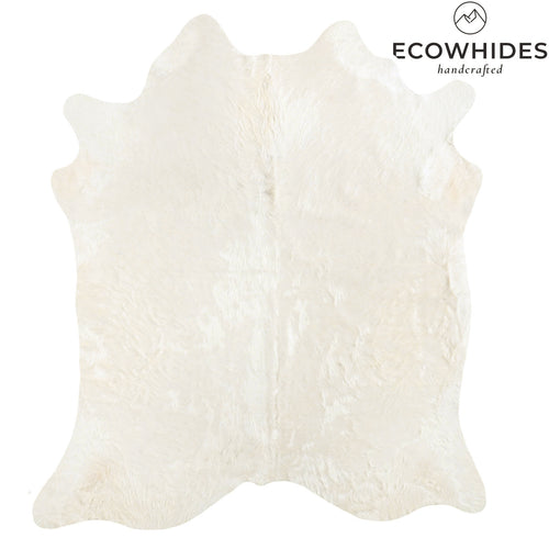 Brazilian Off White Cowhide Rug Size 7'1" L x 6'4" W 6062