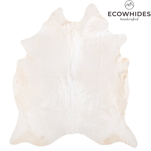 Brazilian White Cowhide Rug Size 7'10" L x 6'10" W 6070