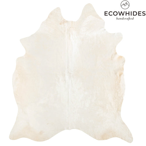 Brazilian Off White Cowhide Rug Size 7'10" L x 6'10" W 6070