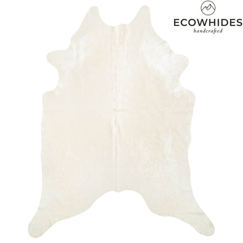 Brazilian Off White Cowhide Rug Size 8'9" L x 6'11" W 6073