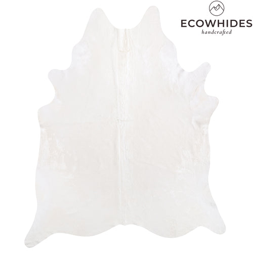 Brazilian White Cowhide Rug Size 7'10" L x 6'8" W 6075