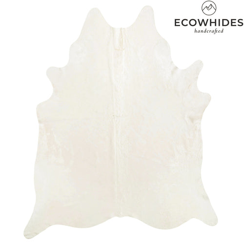 Brazilian Off White Cowhide Rug Size 7'10" L x 6'8" W 6075