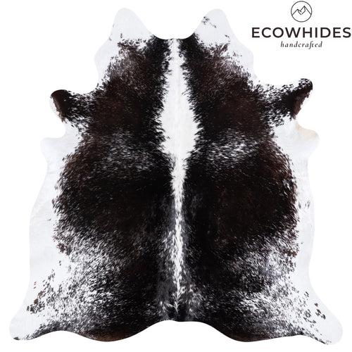 Brazilian Black Salt and Pepper Cowhide Rug Size 7'0" L x 6'9" W 6082