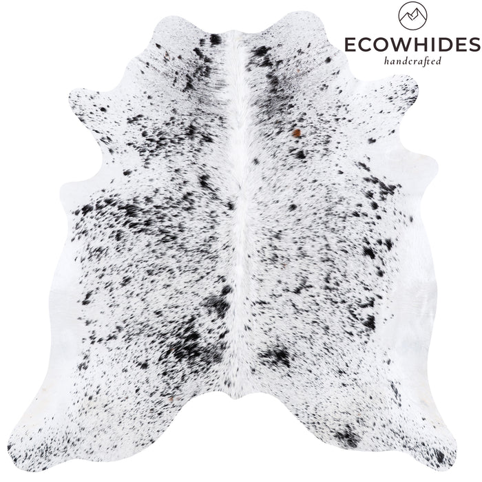 Brazilian Black Salt and Pepper Cowhide Rug Size 6'9" L x 6'9" W 6084