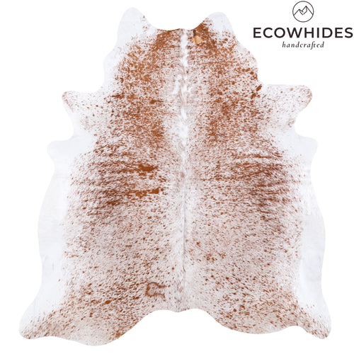 Brazilian Brown Salt and Pepper Cowhide Rug Size 7'7" L x 7'0" W 6091