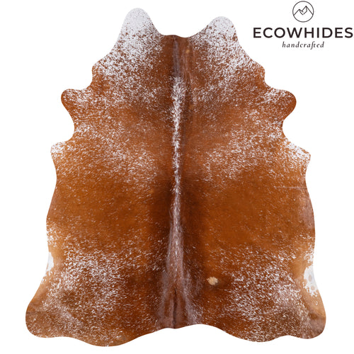 Brazilian Brown Salt and Pepper Cowhide Rug Size 7'5" L x 6'6" W 6093