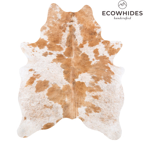 Brazilian Palomino and White Cowhide Rug Size 6'6" L x 5'1" W 6096