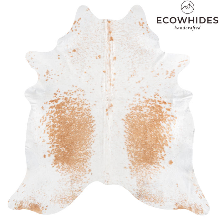 Brazilian Palomino and White Cowhide Rug Size 8'0" L x 7'7" W 6103