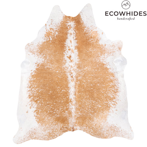 Brazilian Palomino and White Cowhide Rug Size 6'11" L x 6'1" W 6111