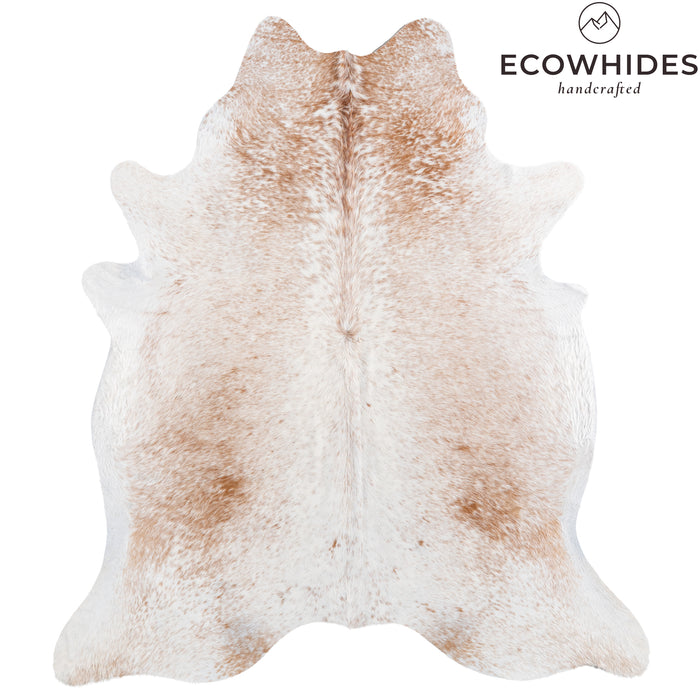 Brazilian Palomino and White Cowhide Rug Size 7'6" L x 6'9" W 6116