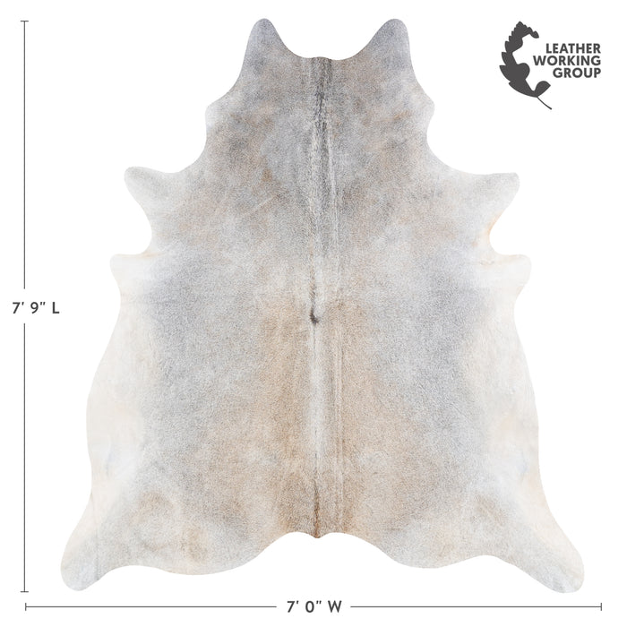 Brazilian Grey Palomino Cowhide Rug Size 7'9" L x 7'0" W 6118