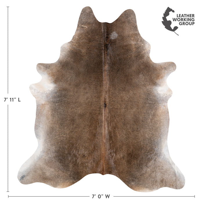 Brazilian Grey Palomino Cowhide Rug Size 7'11" L x 7'0" W 6124