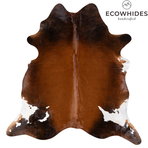 Brazilian Mahogany Cowhide Rug Size 7'6" L x 7'3" W 6131