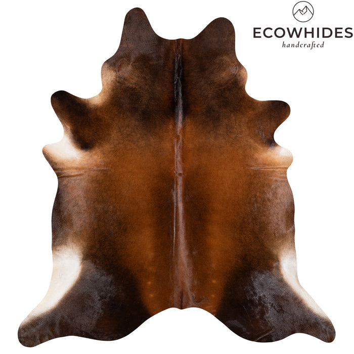 Brazilian Mahogany Cowhide Rug Size 7'9" L x 7'3" W 6132