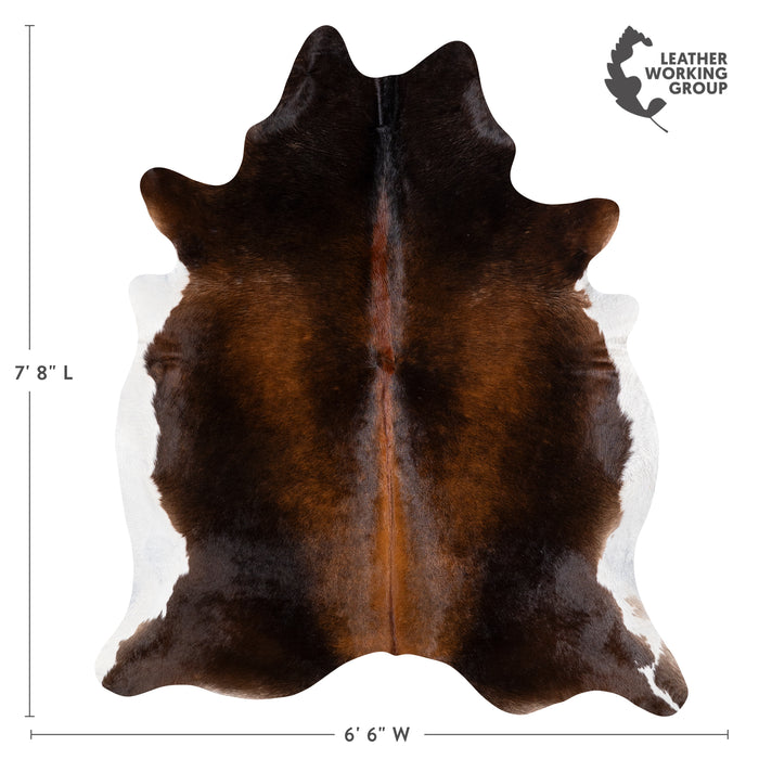 Brazilian Mahogany Cowhide Rug Size 7'8" L x 6'6" W 6133